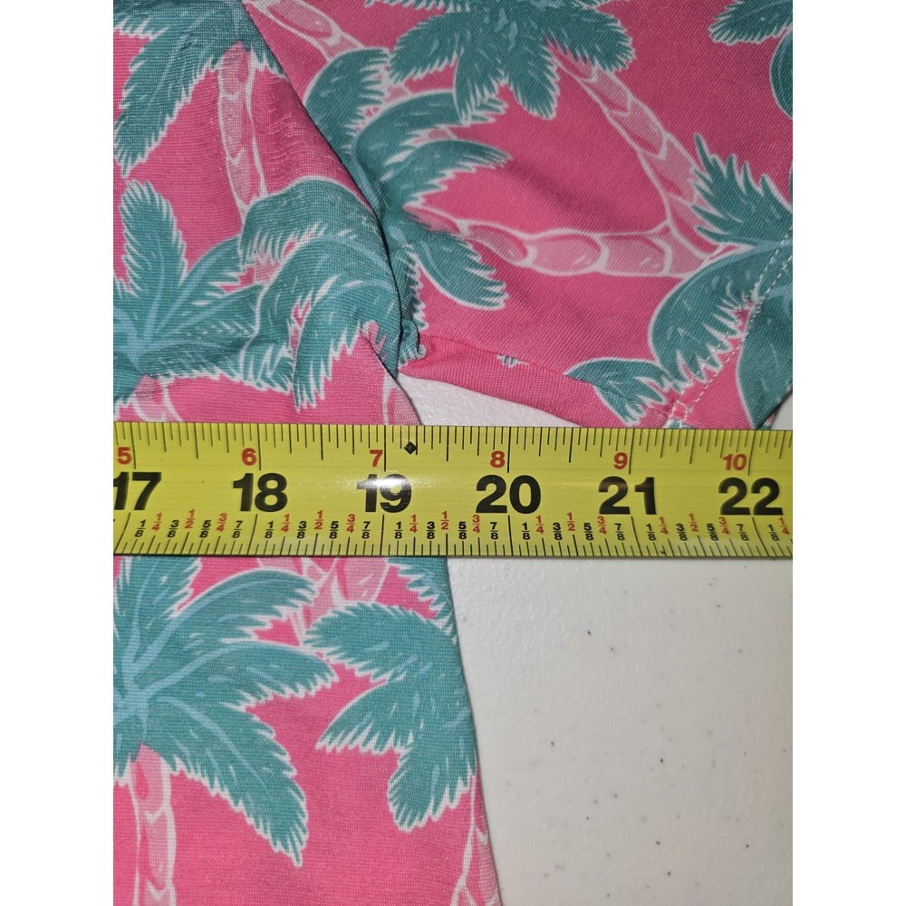 Simply Southern Women's‎ Top Pink With Palm Trees Size Large Tropical Beachy -76 - Picture 7 of 7